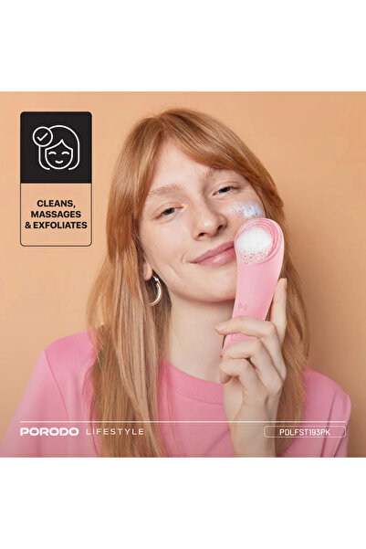porodo فرشاة تنظيف الوجه - وردي