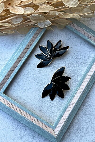 Meva Takı ve Aksesuar Burgundy Leaf Earrings I Mev'Art Collection