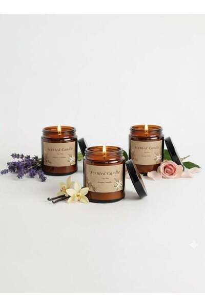 Generic Lifenpure 3 Pcs Scented Jar Candles Soy Wax for Aromatherapy Dreamy V...