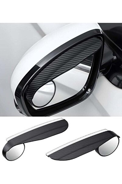 AGC Car Mirror Rain Guard with 2-Piece 360 Degree Adjustable Round HD Side Mirror
