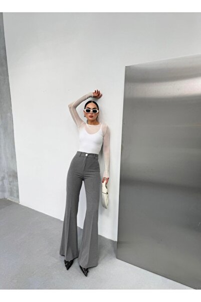 Lady Moss 230 Gr Pantaloni din Lycra Poly Viscose cu picioare spaniole