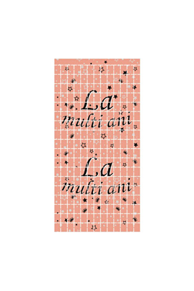 Mirific Party Cortină roz, 2 m x 1 m, „La mulți ani”