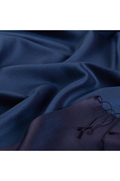 ipekevi Double-Sided Solid Color Silk Shawl 00927-Atlantis