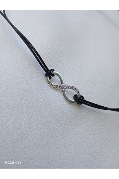OEM 1mm Black Leather Necklace with 925 Silver & 1mm Swarovski