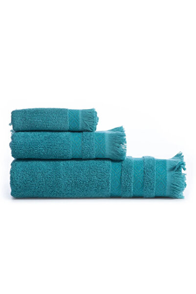 Nef Nef Homeware Honor Set of 3 Cotton Towels - Petrol