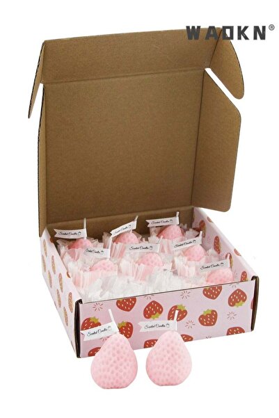 Generic Strawberry Aroma Candle Gift Box, 9 Red Large Strawberry Simulation F...