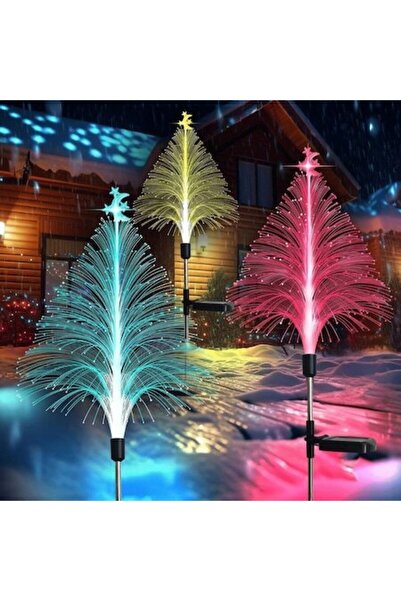 Juls Set de 2 lămpi solare decorative pentru brad (semilună și stele), 7 culo...