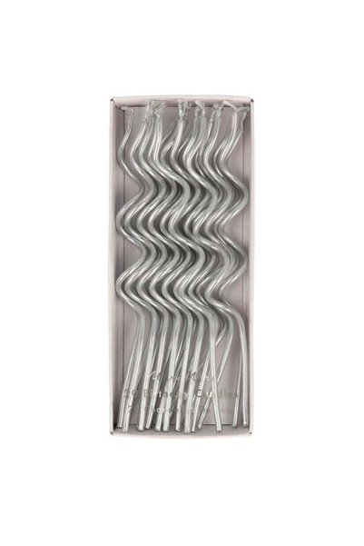 Generic Silver Swirly Candles