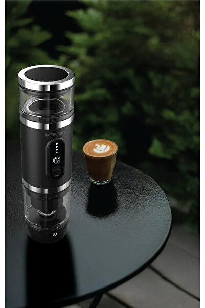 Lepresso Portabrew 4 In 1 Portable Coffee Machine With Milk Frother - Black