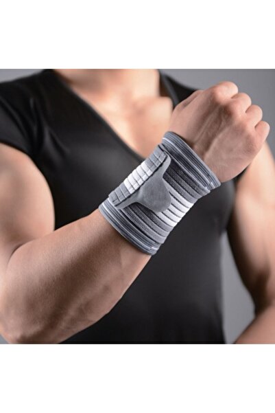 MYONNA IT & E- COMMERCE Wrist Support LiveUp LS5672 Elastic Band Adjustable Pressure Gray