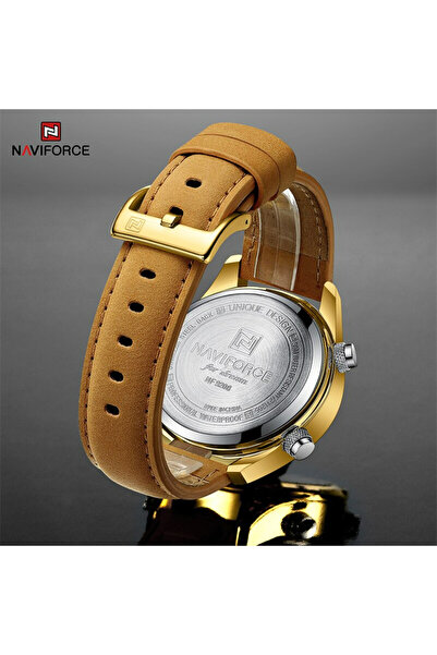 Naviforce Men's Watch Chronograph Casual Analog Digital Gold