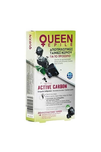 MYONNA IT & E- COMMERCE Queen Epile Face Cold Wax Strips, Active Carbon, 24 Pieces