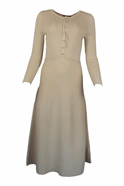 ONLY Palermo Knit Sandshell Dress - XL, Beige, 53% viscose 47% nylon