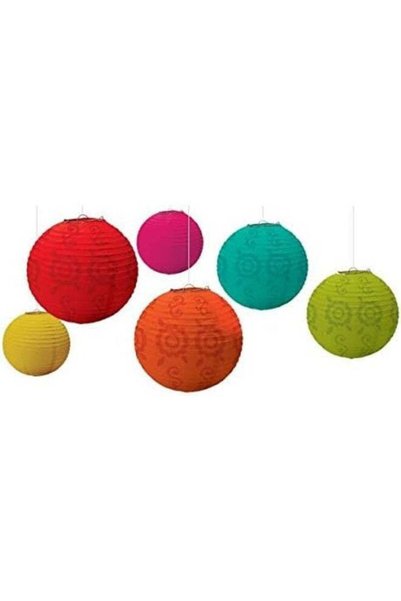 Generic Fiesta Paper Lantern Value Pack Party Accessory (6-Pack)