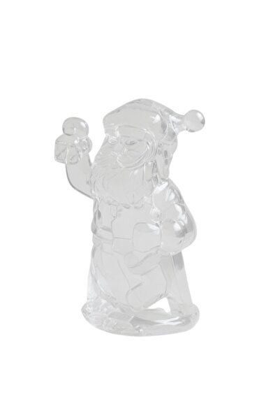 OEM LED Декоративна Фигурка на Дядо Коледа, 9 см, Прозрачна, Декорация за Мас...