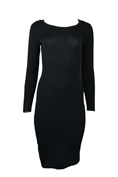 ONLY Rib Side Black Dress - L, Black, 55% nylon 45% viscose