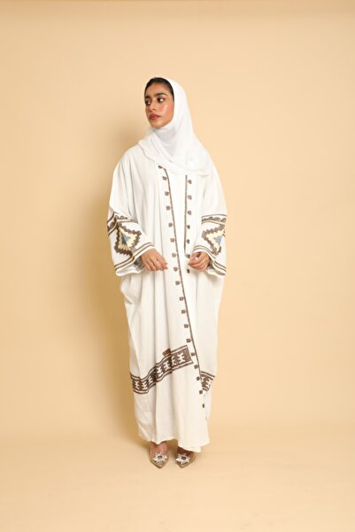 Stylish Stylish wrap abaya embroidered in color