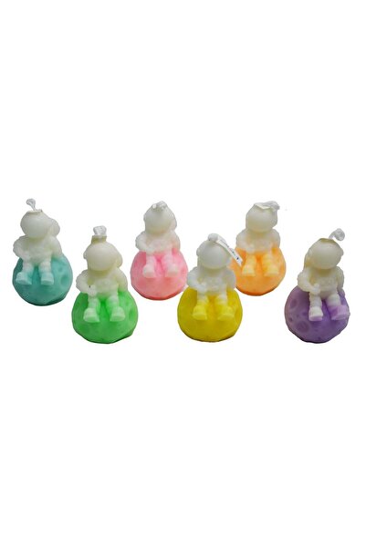 Generic Space-Themed Astronaut Moon-Shaped Soy Wax Candles Set for a Cosmic A...