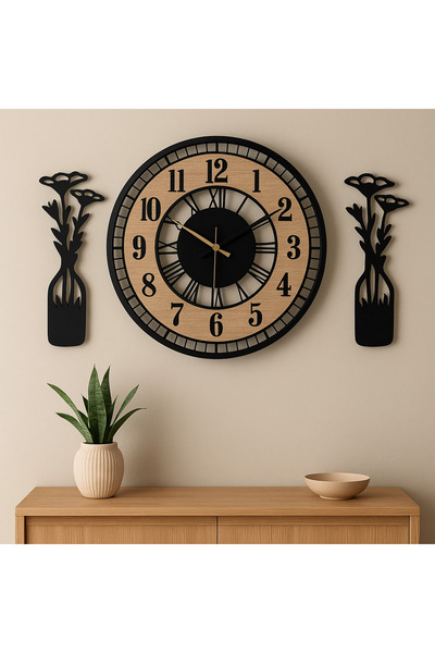 mrchediyesepeti Ceas de perete atrăgător cu design modern Nr:101