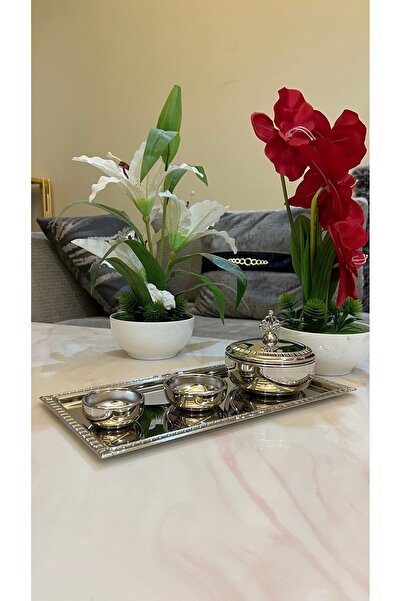 Palaces Small date set, silver nickel, silver with gold, silver chrome - 4 pieces