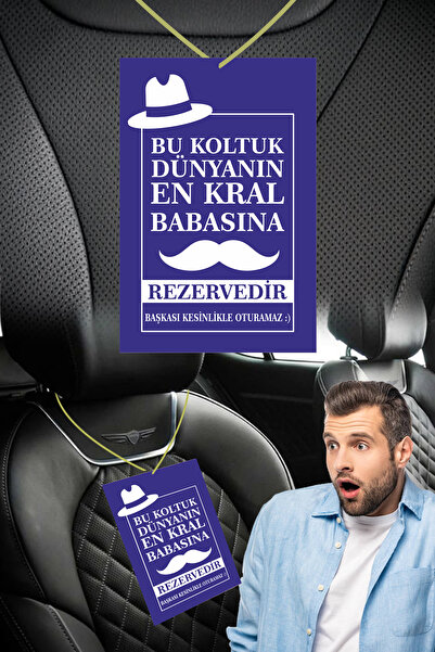 karanca parti süs بطاقة مفاجأة للكرسي الأمامي الأيمن لأبيك، فكرة هدية مختلفة