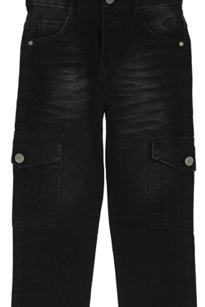 MODANINO Boy's Cargo Pocket Pack Flexible Waist Stretch Fabric Jeans 13-17 Years Old 12364