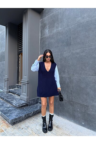 kenza'a Светр з декольте і сорочка oversize