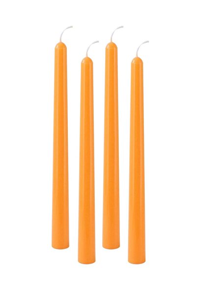 Generic 10 Inch Orange-yellow Taper Candles, 4 Packs Unscented Candlesticks f...