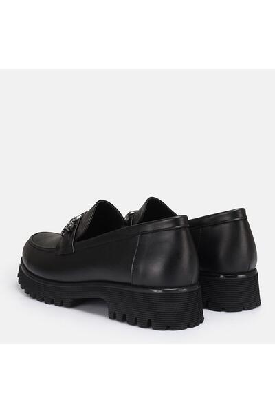 37Numara BÜYÜK NUMARA KADIN LOAFER HAKİKİ DERİ TOKALI 41-42-43-44-SİYAH DERİ