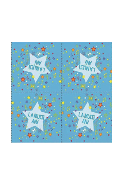Mirific Party Șervețele albastre pentru tort, 2 straturi, 33×33 cm, stea, „La...