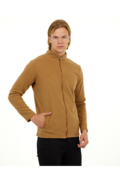 elkumoda Zipper Closure Fleece Mock Neck Winter Fleece Slim Fit Cotton