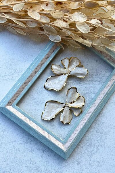Meva Takı ve Aksesuar Flower Earrings I Mev'Art Collection