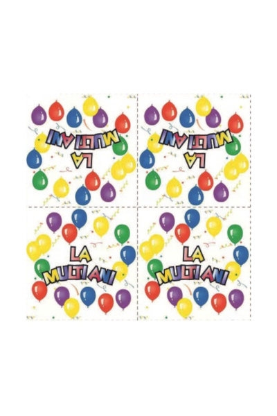 Mirific Party Șervețele de tort multicolore, 2 straturi, 33×33 cm, „La mulți ...