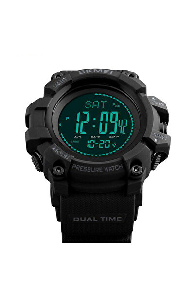 Skmei Men's Watch Military Style Army Pedometer Compass Distance Calories Alarm Black