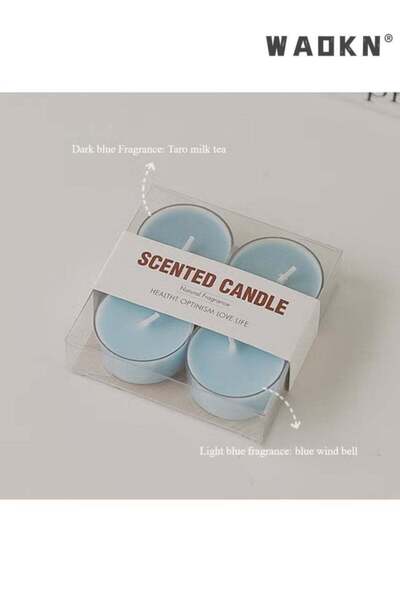 Generic 4 Round Tea Wax Scented Candle Set Creative Scented Candle Gift Fragr...