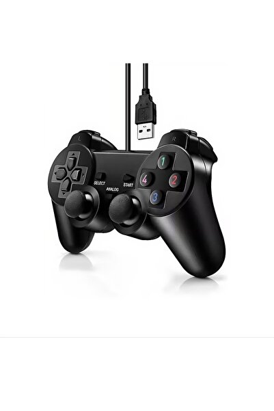Primeaks PC Uyumlu Kablolu Gamepad Oyun Kolu | Çift Motorlu Titreşim | Ergono...