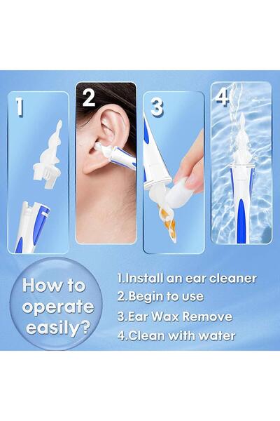 Twinkle Mart Spiral Silicone Ear Wax Remover Kit with 16 Replacement Tips