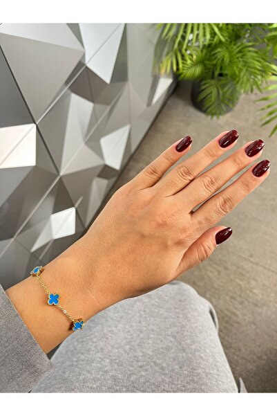 alias takı Blue Clover Figured Women's Steel Bracelet | |   Stylish and Meani...