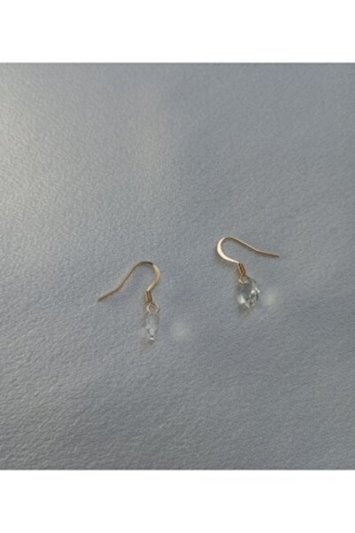 OEM 18K Gold Plated Stainless Steel Earrings with 6 mm Swarovski Crystal, 1 cm