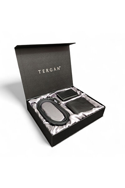 Tergan Genuine Leather Men's Triple Offset Gift Set S1Se00006787