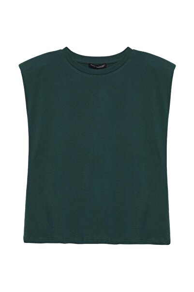 Quzu Vatkalı Kolsuz Tshirt Nefti