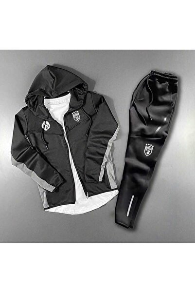 NOFLEN Cb Printed Scuba Bottom Top Tracksuit Set