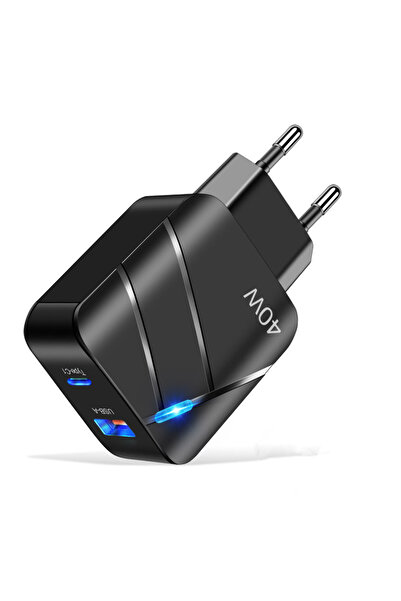 OECE Fast charger 40W USB and Type-C, Qc3.0 PD, compatible with iPhone, Samsung, Huawei