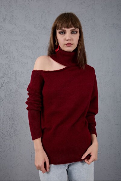 Su Moda Women's Knitwear Sweater Soft Off-The-Shoulder Trend New Year Skiing Relaxed Fit