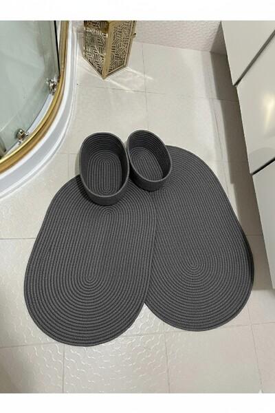 GNG Home Tekstil مجموعة مناشف الحمام من الجوت والقش، مجموعة سلة الحمام، مجموع...