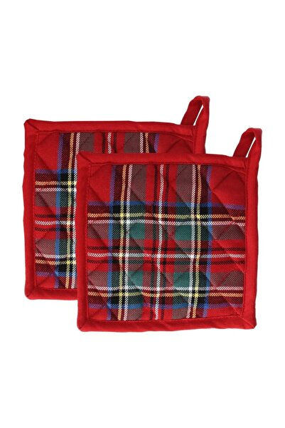 Tognana Set of 2 textile pot holders 18x18 cm red