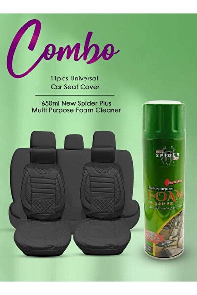 AGC مجموعة غطاء مقعد السيارة العالمي ومنظف الرغوة