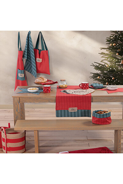 Nef Nef Homeware Nef-Nef Christmas Table Runner 33x150 cm red-green