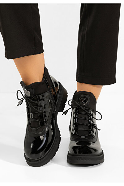 B T Shoes Ghete dama Cronia negre