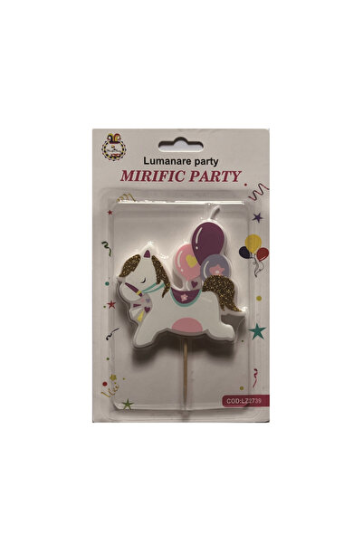 Mirific Party Cake candle, multicolor, 12 cm, pony, PPLZ2739